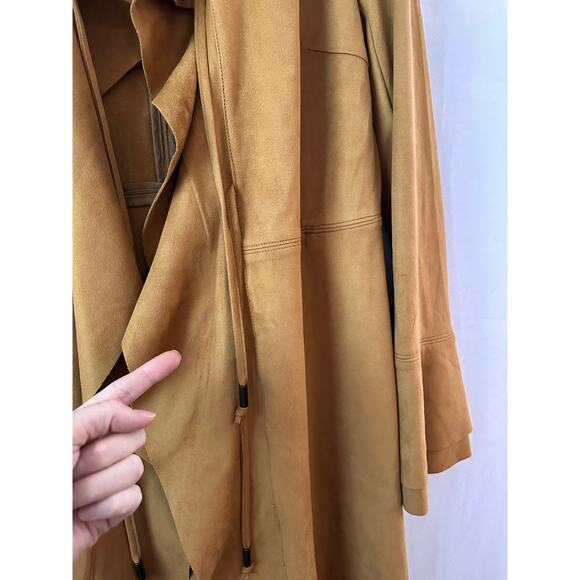 Free People Faux Suede Meadow Jacket Boho Bell Sleeves Carmel Brown Medium - Picture 9 of 12